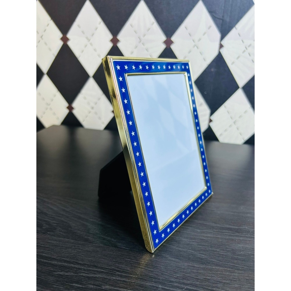 Blue Star Photo Frame Gold Trim Americana Picture Frame‎ 7x5 Inch
